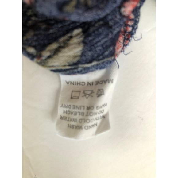 Altar'd State Womans Long Sleeve Crop Top Size Small Floral Drawstring Neckline - Picture 9 of 9